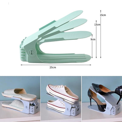 Adjustable shoe rack