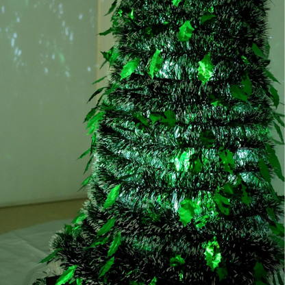 🔔Retractable Christmas tree green leaves 5 feet foldable🎄