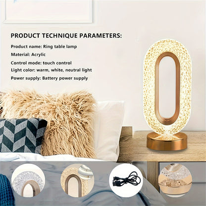 💡 Modern LED Desk Lamp – 3 Colors, USB Rechargeable