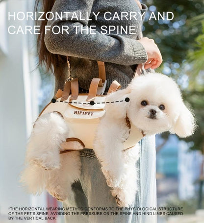 Cat bag, dog bag, outdoor portable, breathable pet traction backpack, hand-held diagonal cross, lightweight travel harness artifact