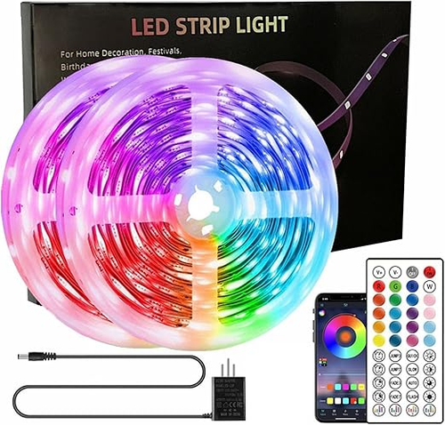 Color-Changing LED Mood Light Strip, Music-Synced LED Light Strip, Dimmable