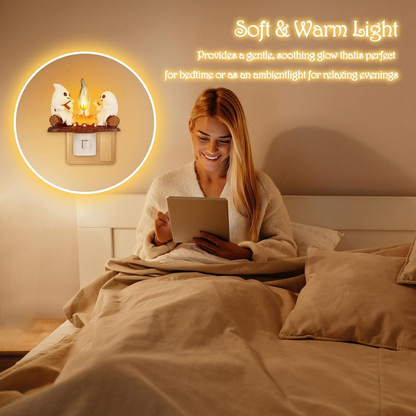 👻Ghost Bonfire Flickering Flame Halloween Night Light