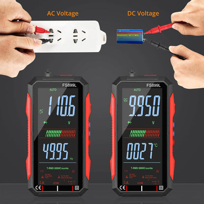 ⚡USB Rechargeable Digital Multimeter🔋– 6000 Counts. Large Color Screen & Backlight! 🛠️🔌