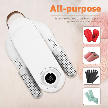 🦶 Footwear Dryer (Boots/Shoes/Gloves) – Electric Heater, Timer, Handle & Foldable Smart Panel