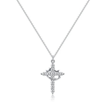 Cross and Crown Necklace