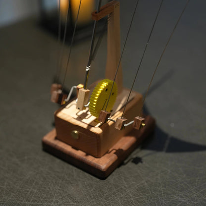 Artisan Wooden Manta Ray Automaton