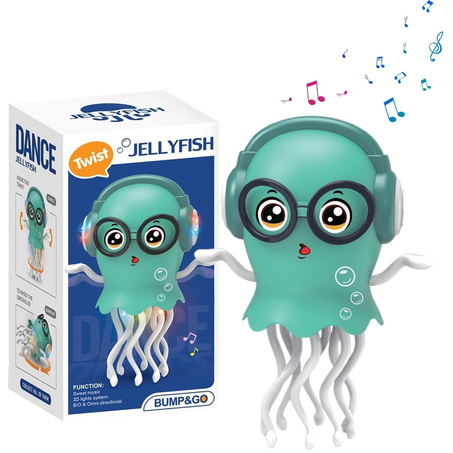 🎶 Crawling Jellyfish Toy – Lights & Music 🧸